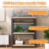 CTREVL Aquarium Stand with 2-Tier Shelves, Adjustable Shelf Height, 100 kg Max Load, Black, 90 x 40 cm view 3