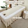 LDLCYCN Gray 70 x 185 cm (R) Spa Massage Table Skirt Cover with Face Hole view 4