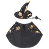 Pet Halloween Costume Cape and Wizard Hat view 1
