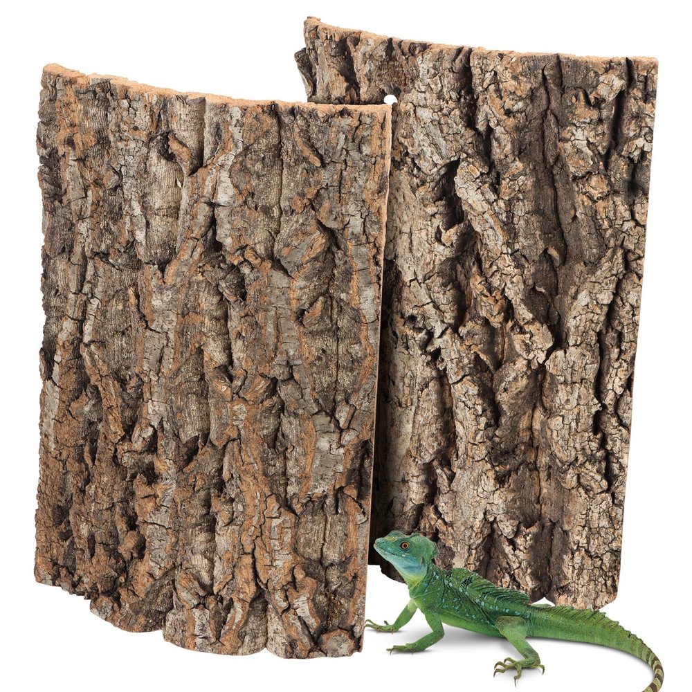 2-Piece Cork Bark Terrarium Background Decor