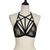 pxjsdwe Gothic Faux Leather Cupless Harness Lingerie Set for Women view 2