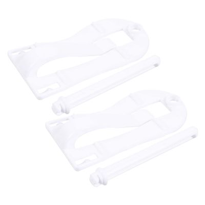 Bird Food Holders for Parrots with Vegetable Clips, 2 Pieces, White Plastic