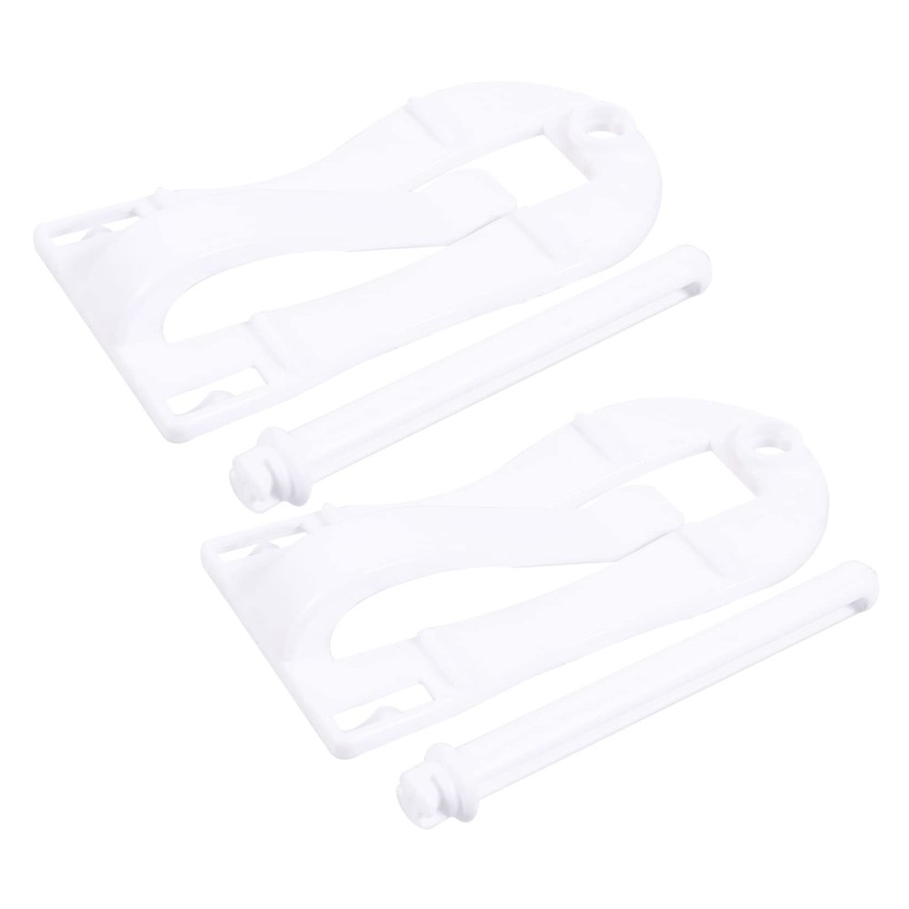 Bird Food Holders for Parrots with Vegetable Clips, 2 Pieces, White Plastic