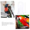 Bird Food Holders for Parrots with Vegetable Clips, 2 Pieces, White Plastic view 2