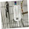 Bird Food Holders for Parrots with Vegetable Clips, 2 Pieces, White Plastic view 3