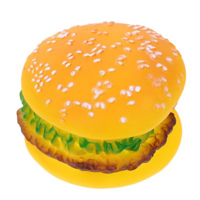 CORHAD Squeaky Dog Toy - Realistic Hamburger