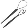 2-Piece Hair Loop Tools for Women, Acrylic, Black view 1