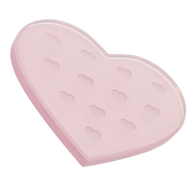 BESTYASH Heart-Shaped Glass Lash Holder Palette for Eyelash Extensions