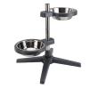 Adjustable Elevated Pet Bowl Stand with 2 Stainless Steel Bowls view 1
