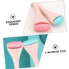 Double-Sided Facial Massage Tool, Silicone and ABS, Pink view 4