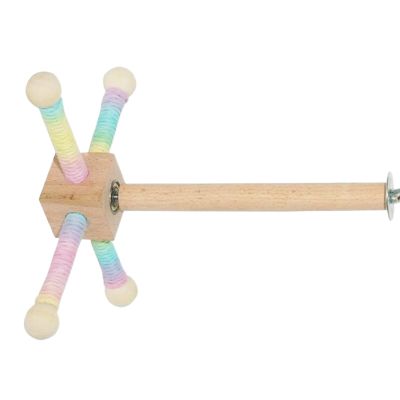 Riaisttd Small Bird Perch, 360° Rotating Toy