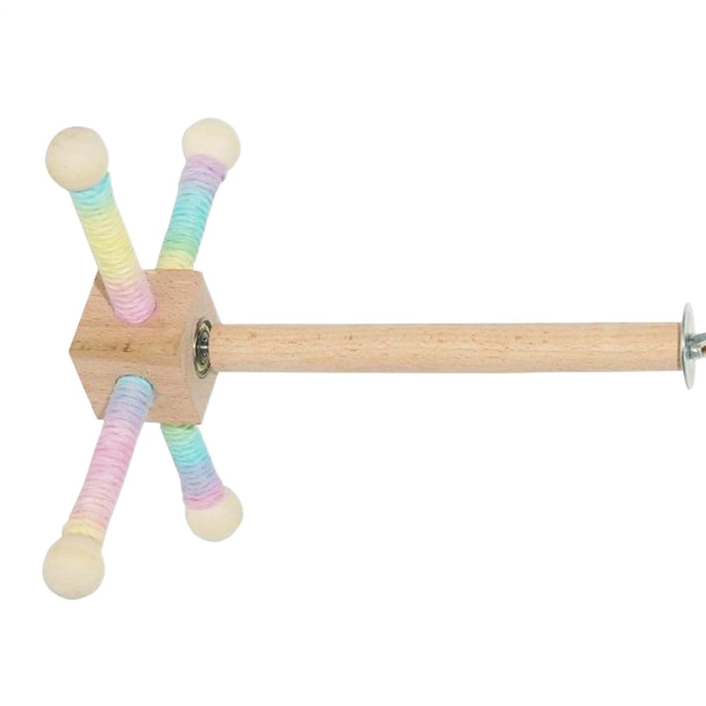 Riaisttd Small Bird Perch, 360° Rotating Toy