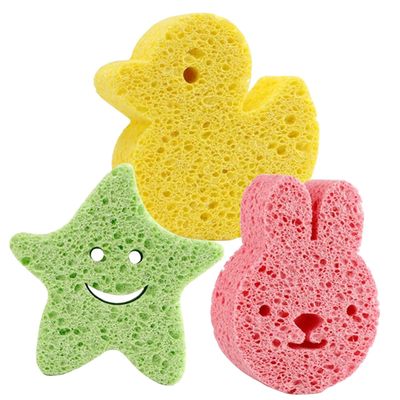 PACKOVE Children's Shower Foam Sponges, 3-Piece Set