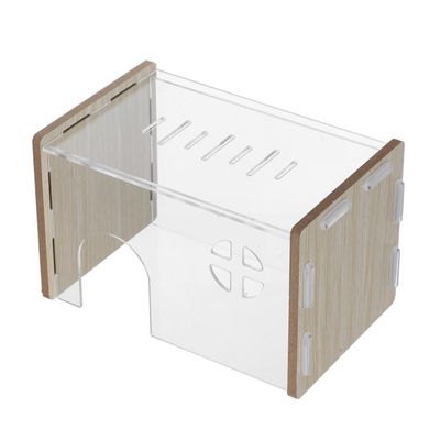 ibasenice Transparent Hamster Hideout for Chinchillas, Hamsters & Small Pets