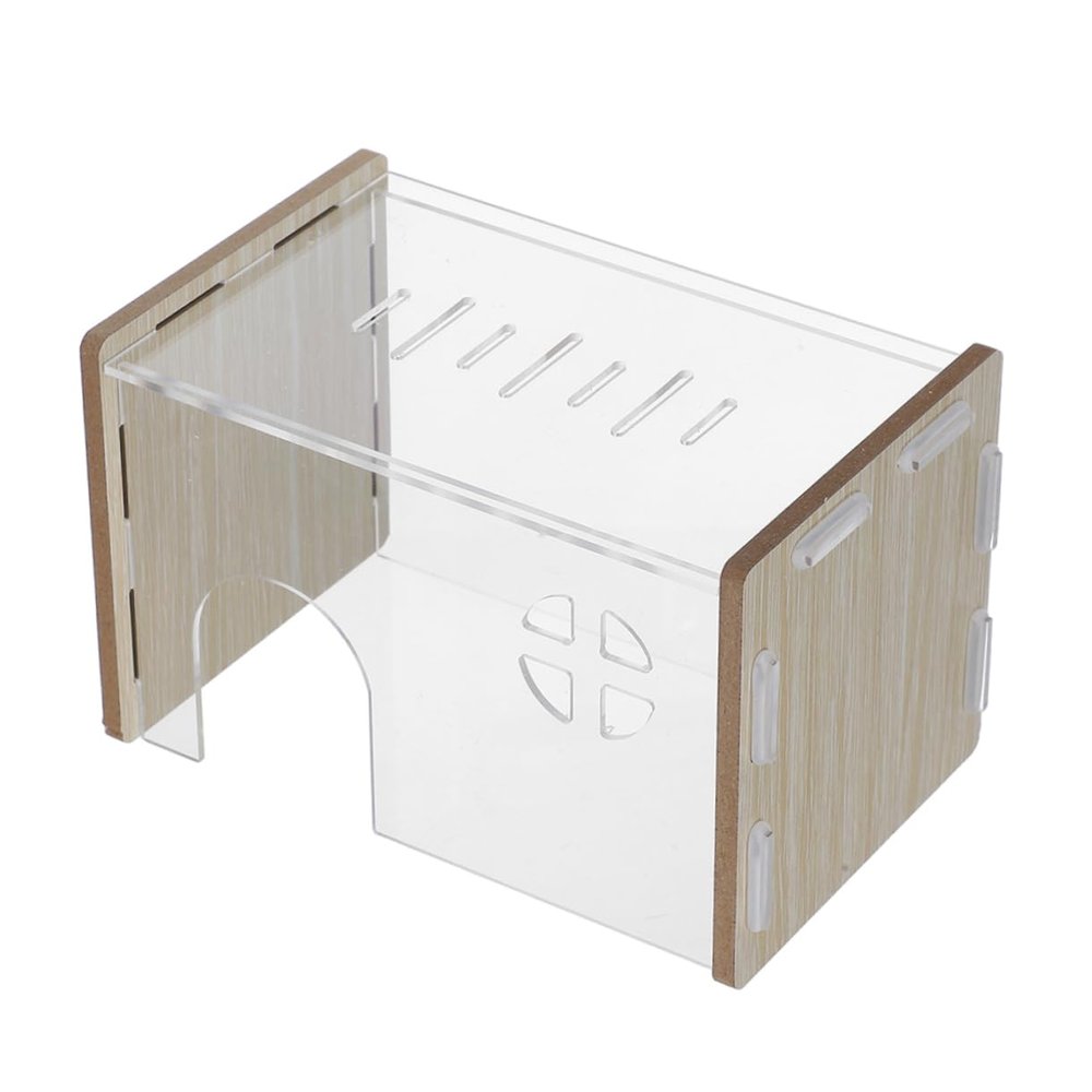ibasenice Transparent Hamster Hideout for Chinchillas, Hamsters & Small Pets