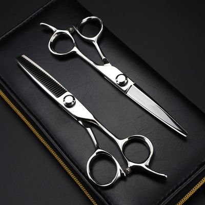 Professional 6-Inch Japan 440C Hair Cutting & Thinning Shears Set with Bag