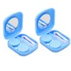 HAMPPLIES Contact Lens Cases, 2-Pack, ABS, Foldable, Portable, Blue view 1