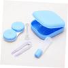 HAMPPLIES Contact Lens Cases, 2-Pack, ABS, Foldable, Portable, Blue view 2
