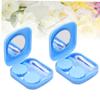 HAMPPLIES Contact Lens Cases, 2-Pack, ABS, Foldable, Portable, Blue view 3