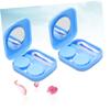 HAMPPLIES Contact Lens Cases, 2-Pack, ABS, Foldable, Portable, Blue view 4