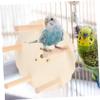 Wooden Budgie Perch Bird Toy, Christmas Gift Idea view 3
