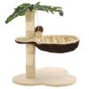 FBHappiness Cat Tree with Sisal Scratching Post, 50 cm, Beige and Brown view 2