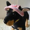 Round Bucket Hat for Small Dogs and Cats, Size L, Pink Tie-Dye view 3