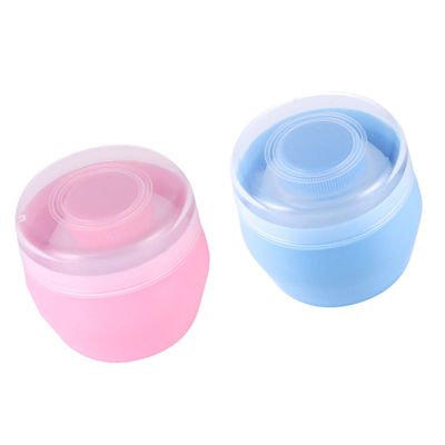 HONITANO Baby Powder Puff Case, 2-Piece Set, Large Capacity, PP and Plant Velvet