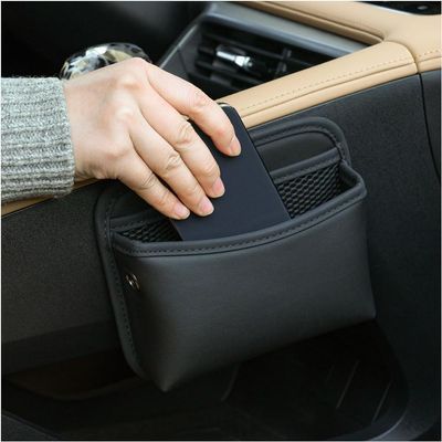 DTZAEUKE PU Leather Seat Side Organizer for Tesla Model X/Model Y