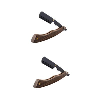 NIYANGLE Retro-Style Folding Razor Holder - 2 Pack