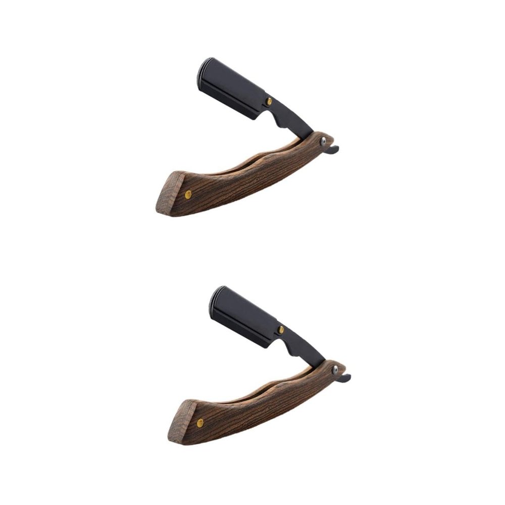 NIYANGLE Retro-Style Folding Razor Holder - 2 Pack