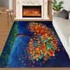 HYGIUID Dream Tree of Life Rug, Impressionist Floral Design, Non-Slip Washable Floor Rug for Living Room, Bedroom, Kitchen, Office, or Children's Room view 1
