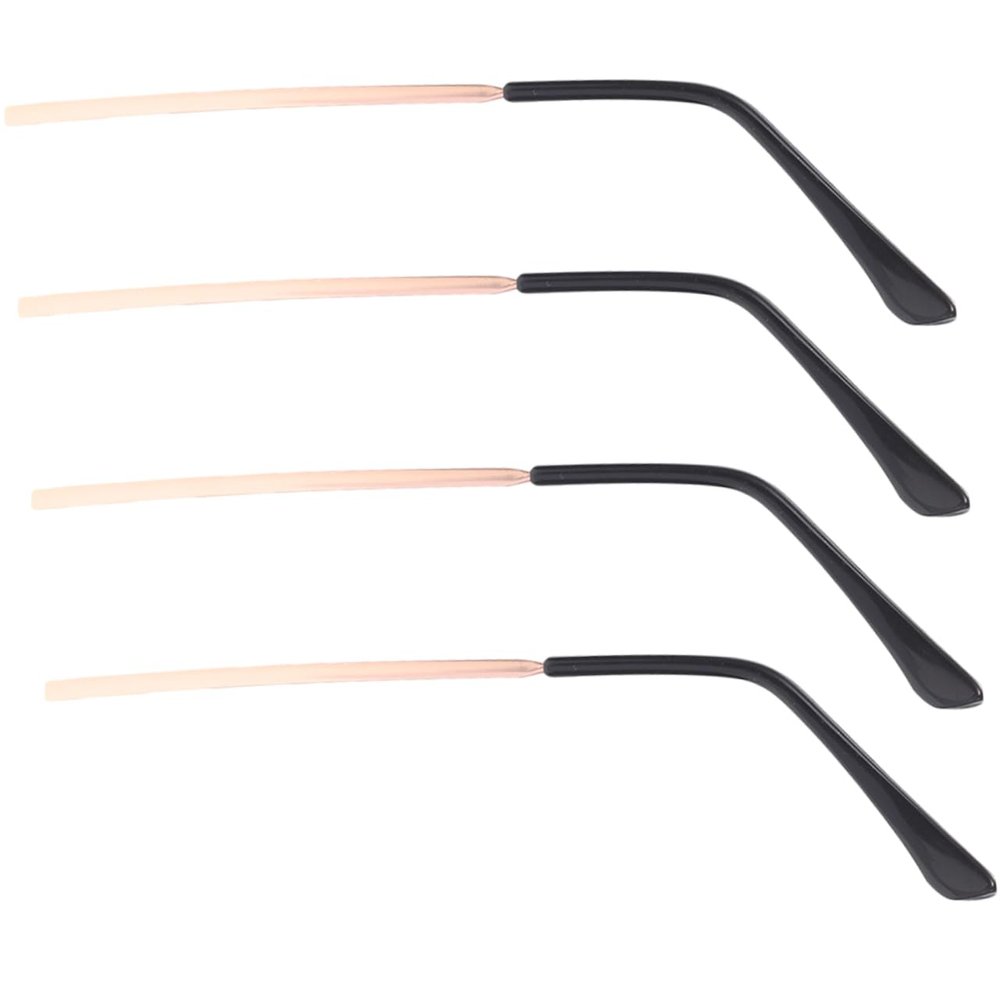 DIYEAH 2 Pairs of Elegant Metal Eyeglass Temples, Durable Fade-Resistant Replacement Arms for DIY Glasses