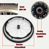24-Inch Replacement Rear Wheels for Wheelchairs, PU Solid Tires, 12 mm Bearing view 2