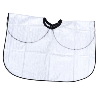 Transparent PVC Hairdressing Cape for Salon and Home, White