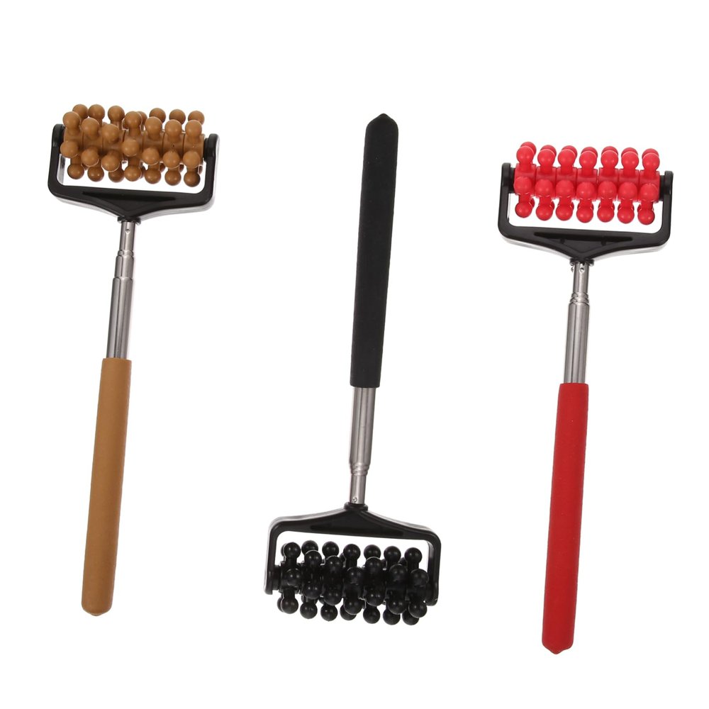 Telescopic Back Scratcher, 3-Piece Set, PP and Stainless Steel