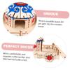 GRIRIW Wooden Hamster House with Jumping Platform and Hideout for Guinea Pigs and Rats view 3