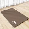 FANSU Dog Bowl Mat, Absorbent Fast-Drying Washable Non-Slip Pet Feeding Mat, Diatomaceous Earth, Brown, 40 x 50 cm view 1