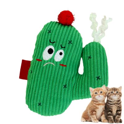 Soft Cat Plush Ring with Bell, Safe Interactive Chew Toy