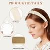 LOPHE White PU Leather Vintage Wide Headband for Girls and Women view 3