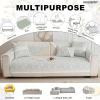 HANDONTIME Elegant Floral Jacquard Chenille Sofa Cover for Dogs and Cats view 4