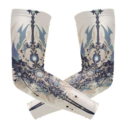 WDdZzyy Arrow Arm Sleeves, 1 Pair, UV Sun Protection, Driving Sleeves for Men, Running, Football, Arrow, One Size-M