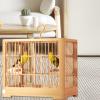 White Bird Cage with Easy-Clean Tray, 11.81 x 9.06 x 10.24 in view 2