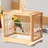 White Bird Cage with Easy-Clean Tray, 11.81 x 9.06 x 10.24 in view 3
