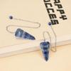 Lapis Lazuli Gemstone Pendulum with Chain and Sphere view 3