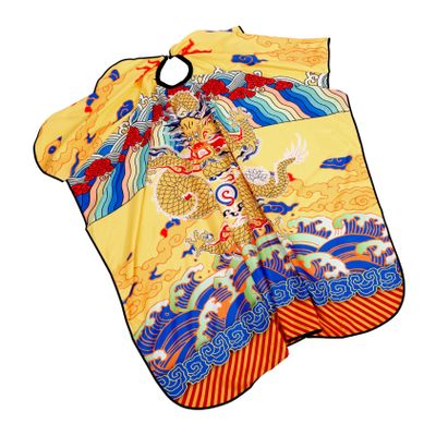 VALICLUD Chinese Dragon Print Polyester Pongee Haircutting Cape