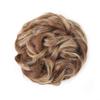 Synthetic Claw-Clip Hair Extension for Messy Buns, Dark Brown with Gold Highlights view 2
