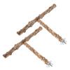 POPETPOP 2-Piece Wooden Bird Perches for Bird Cages, Parrot Stand with Perches for Budgerigars view 1