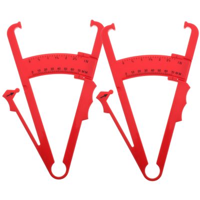 DEARMAMY 2-Piece Plastic Body Fat Caliper Set for Fitness and Body Analysis