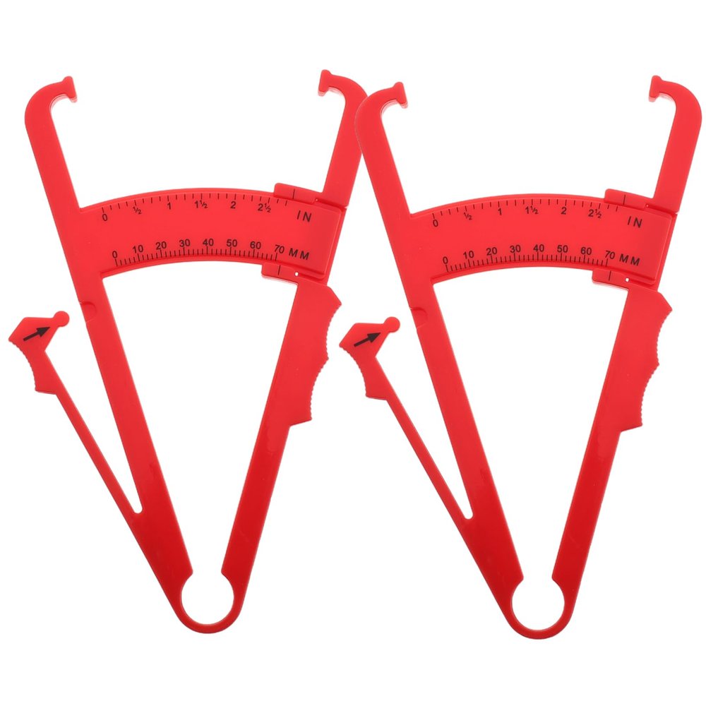 DEARMAMY 2-Piece Plastic Body Fat Caliper Set for Fitness and Body Analysis